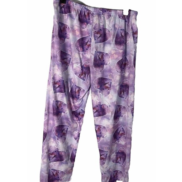 XL Girls Pj Place Purple Unicorn Pajama Pants Elastic Waist Made In Cambodia - Picture 2 of 4